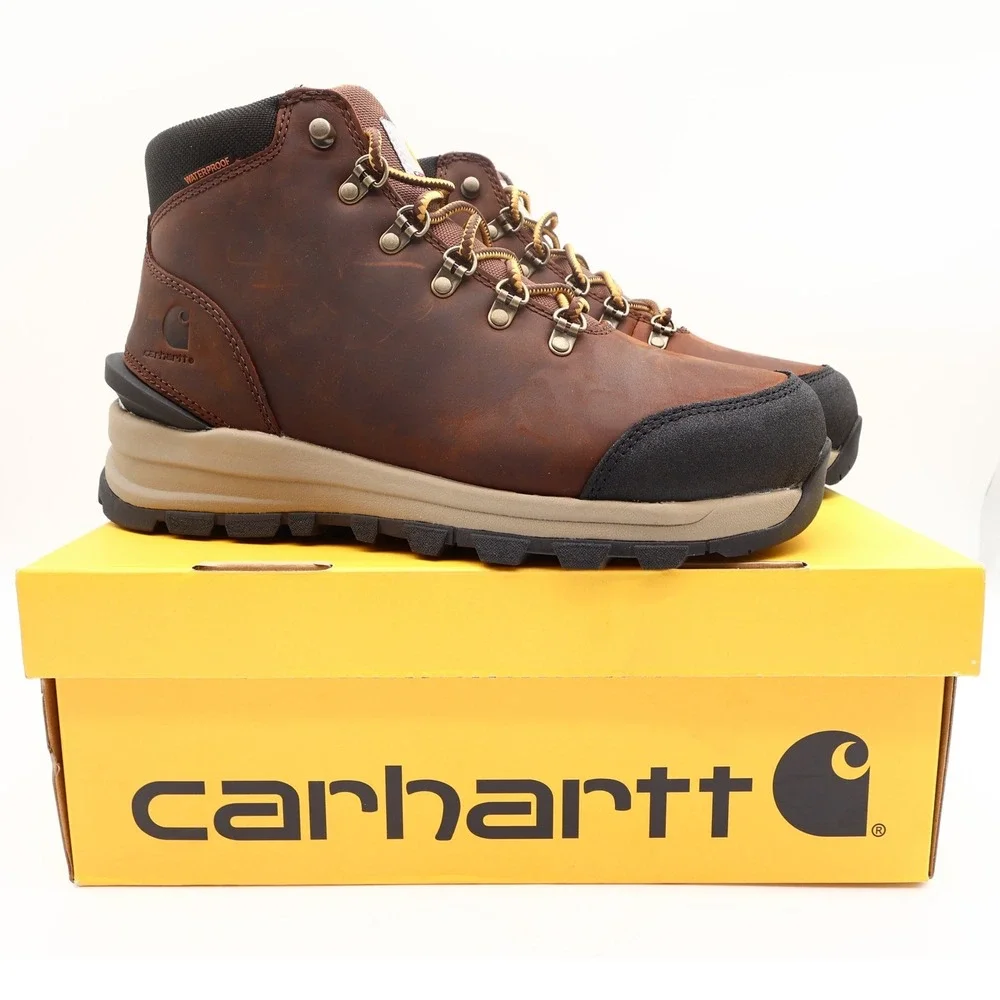 Carhartt Gilmore Work Boots Mens 10 M Brown Leather Alloy Toe Waterproof NWT